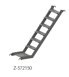 Aluminum stairs with landing Tobler AG